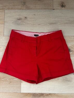 J. Crew Bright Red Chino Bermuda Shorts